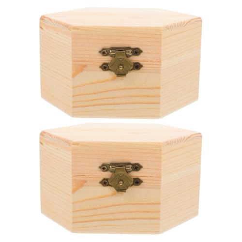 SEWACC 2 Stück Unlackierte Kleine Sechseckige Holzkiste Holz Schmuckkästchen Vielseitiger Organizer für Ringe und Accessoires Handwerkliche Aufbewahrungsbox für Zuhause Laden und Reise SEWACC 2 Stück Unlackierte Kleine Sechseckige Holzkiste Holz Schmuckkästchen Vielseitiger Organizer für Ringe und Accessoires Handwerkliche Aufbewahrungsbox für Zuhause Laden und Reise von SEWACC