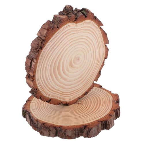 SEWACC 2 Stück Unvollendete Holzscheiben Natürliche Rinde Runde Holzplatten für Diy Basteln Hochzeits und Weihnachtsdekoration Tischdeko Rustikaler Charme SEWACC 2 Stück Unvollendete Holzscheiben Natürliche Rinde Runde Holzplatten für Diy Basteln Hochzeits und Weihnachtsdekoration Tischdeko Rustikaler Charme von SEWACC