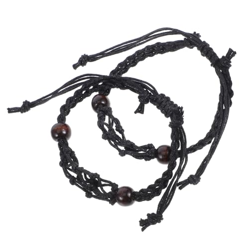 SEWACC 2 Stück Verstellbare Handgewebte Armbandhalter aus Schwarzem Netzgeflecht Dehnbar für Schmuckgestaltung Leerer Kristallkäfig für DIY Perlen und Edelsteine SEWACC 2 Stück Verstellbare Handgewebte Armbandhalter aus Schwarzem Netzgeflecht Dehnbar für Schmuckgestaltung Leerer Kristallkäfig für DIY Perlen und Edelsteine von SEWACC