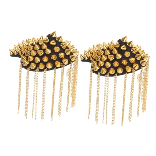 SEWACC 2 Stück Vintage Metall Schulterklappen mit Quasten und Nieten Epauletten für Kostüm Uniformen Dekorative Schulterabzeichen für Cosplay Halloween Bühnenoutfits SEWACC 2 Stück Vintage Metall Schulterklappen mit Quasten und Nieten Epauletten für Kostüm Uniformen Dekorative Schulterabzeichen für Cosplay Halloween Bühnenoutfits von SEWACC