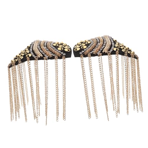 SEWACC 2 Stück Vintage Quasten Schulterklappen Gold Epauletten für Anzug Damen Herren Klassische Handgefertigte Fransen Schulterpolster für Festliche Anlässe und Outfits SEWACC 2 Stück Vintage Quasten Schulterklappen Gold Epauletten für Anzug Damen Herren Klassische Handgefertigte Fransen Schulterpolster für Festliche Anlässe und Outfits von SEWACC