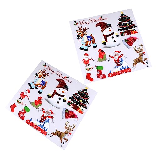 SEWACC 2 Stück Wärmeübertragungs-Applikationen zum Aufbügeln fashing costume weihnachtsmotiv weihnachten Flicken für Bekleidung Flicken nähen Aufnäher für selbstgemachtes T-Shirt von SEWACC