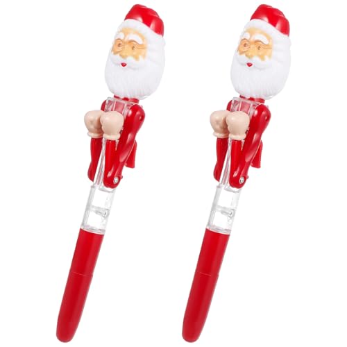 SEWACC 2 Stück Weihnachts Kugelschreiber mit Santa Claus Design Kreative Schreibgeräte zur Stressbewältigung als für Weihnachten mit Blauen Tintenminen Zufällige Farben SEWACC 2 Stück Weihnachts Kugelschreiber mit Santa Claus Design Kreative Schreibgeräte zur Stressbewältigung als für Weihnachten mit Blauen Tintenminen Zufällige Farben von SEWACC
