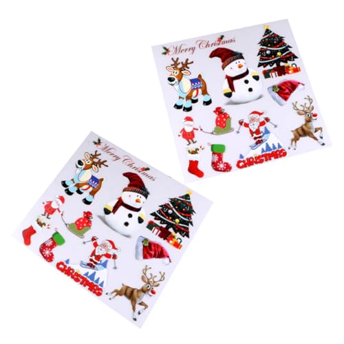 SEWACC 2 Stück Weihnachtsmotiv Bügel Patches Santa Schneemann Rentiere und Weihnachtsbaum für Kleidung Taschen Hautfreundlich Diy Applikationen für Erwachsene von SEWACC