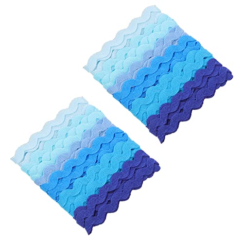 SEWACC 2 Stücke Wellenrand Bänder Dekorative Nahtbänder für Diy Kleidung Geschenkverpackung und Heimdekoration Einfache Anwendung Falten Einfach Zuschneidbar von SEWACC