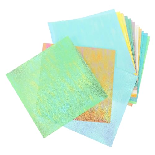 SEWACC 20 Blatt Perlglänzendes Origami Papier Farben Glitzerndes Bastelpapier für Anfänger Kinderfreundlich für DIY Handwerk Scrapbooking Dekoration und Papierkunst von SEWACC