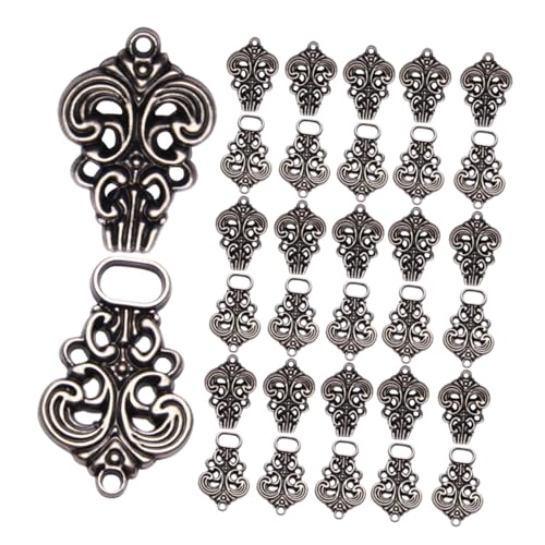 SEWACC 20 Paare Hanfu Verschlüsse mit Filigranem Wolkenmuster Clips für Traditionelle Kleidung Pullover und Schals Dekorative Hohlarbeit für Damen Trachten Cardigan-accessoires von SEWACC