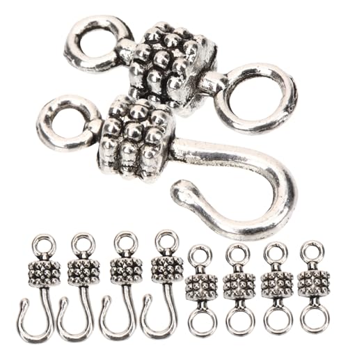 SEWACC 20 Paare Vintage Schmuckverschluss Antik Silber DIY Armband Halskettenverbinder Verlängerungskettenverschluss Vielseitig für Schmuckherstellung Geeignet von SEWACC