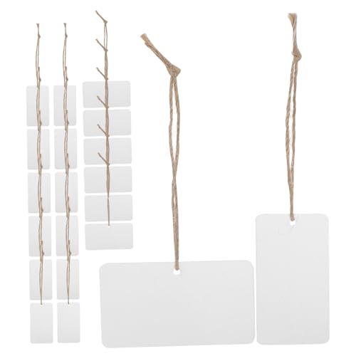 SEWACC 20 Sätze Teiliges Transparente Acryl Körbeanhänger mit Seil Wiederverwendbare Blanko Pantry Labels für Aufbewahrungsboxen Vielseitige Beschreibbare Acryl Etiketten für von SEWACC