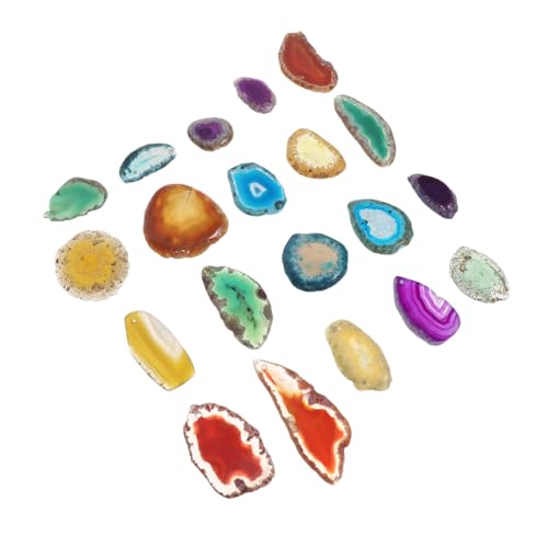 SEWACC 20 Stück Bunte Achatscheiben Achat Untersetzer Charms Zur Armbandherstellung Dekorativer D'Achat Tranche Achat Blaue Achatscheibe Achatscheiben Mit Löchern Gebohrte SEWACC 20 Stück Bunte Achatscheiben Achat Untersetzer Charms Zur Armbandherstellung Dekorativer D'Achat Tranche Achat Blaue Achatscheibe Achatscheiben Mit Löchern Gebohrte von SEWACC