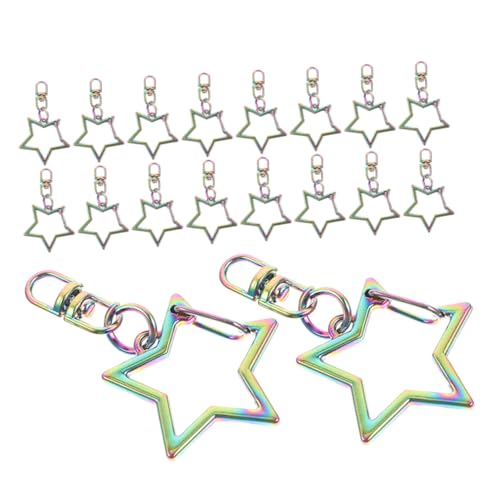 SEWACC 20 Stück Bunte Laserbeschichtete Stern Schlüsselanhänger Robuster Zinklegierung Karabiner für DIY Bastelprojekte Vielseitiger Fünf-punkte Stern Schlüsselring als Taschenanhänger SEWACC 20 Stück Bunte Laserbeschichtete Stern Schlüsselanhänger Robuster Zinklegierung Karabiner für DIY Bastelprojekte Vielseitiger Fünf-punkte Stern Schlüsselring als Taschenanhänger von SEWACC