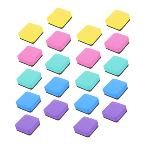 SEWACC 20 Stück Bunte Magnetische Whiteboard Radiergummis Magnetische Whiteboard Trockenlöscher Trockenlöscher Magnetischer Reiniger Radiergummis Mini SEWACC 20 Stück Bunte Magnetische Whiteboard Radiergummis Magnetische Whiteboard Trockenlöscher Trockenlöscher Magnetischer Reiniger Radiergummis Mini von SEWACC
