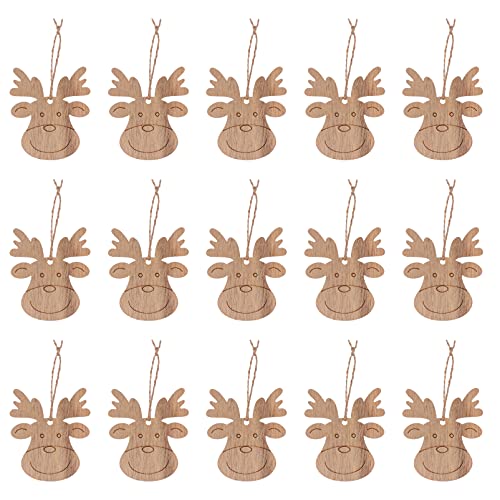 SEWACC 20 Stück Diy Holzstücke Elch Anhänger für Weihnachtsbaumdekoration Kreative Bastelideen für Handbemalt Juteschnur Vielseitig Einsetzbar zur Verschönerung von Wand Fenster und Mehr SEWACC 20 Stück Diy Holzstücke Elch Anhänger für Weihnachtsbaumdekoration Kreative Bastelideen für Handbemalt Juteschnur Vielseitig Einsetzbar zur Verschönerung von Wand Fenster und Mehr von SEWACC