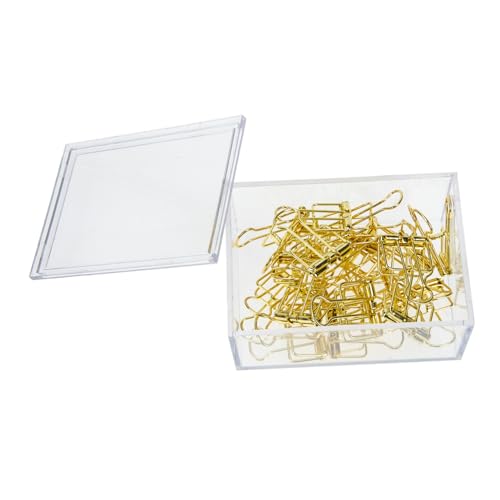 SEWACC 20 Stück Goldfarbene Metallklammern mit Hohlraum Design Rostfreie Büroklammern für Dokumentenorganisation Vielseitige Aktenklammern für Büro Schule und Zuhause SEWACC 20 Stück Goldfarbene Metallklammern mit Hohlraum Design Rostfreie Büroklammern für Dokumentenorganisation Vielseitige Aktenklammern für Büro Schule und Zuhause von SEWACC