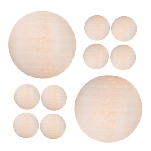 SEWACC 20 Stück Hemu-holzkugel Klein Weihnachten Schmuck Kunst Loch Runden Bauernhaus Unvollendet Dekoration Ball Dekorativ Machen Diy Weihnachts-bastelperle Lieferungen Kugeln Lotusbaum von SEWACC