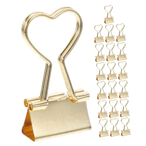 SEWACC 20 Stück Herz Binderclips aus Metall Dekorative Büroklammern für Dokumente und Journaling Kompakte und Praktische Klammern für Büro und Studium SEWACC 20 Stück Herz Binderclips aus Metall Dekorative Büroklammern für Dokumente und Journaling Kompakte und Praktische Klammern für Büro und Studium von SEWACC