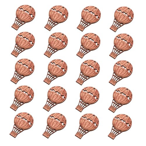 SEWACC 20 Stück Holz Hot Air Balloon Ornamente Unbehandelte Holzschneider für Diy Projekte und Dekoration Leicht und Tragbar für und Sommerdeko von SEWACC