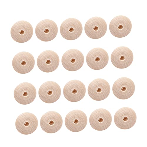 SEWACC 20 Stück Holz Spacer Perlen für DIY Schmuckherstellung Natürliche Unbehandelte Holzperlen für Armbänder Ketten und Accessoires für Bastelprojekte von SEWACC