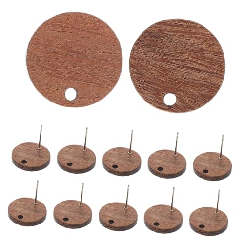 SEWACC 20 Stück Holzohrringe Rohlinge Runde Form Flache Ohrring Zubehör für Diy Schmuckherstellung Ohrstecker und Creolen für Damenaccessoires von SEWACC
