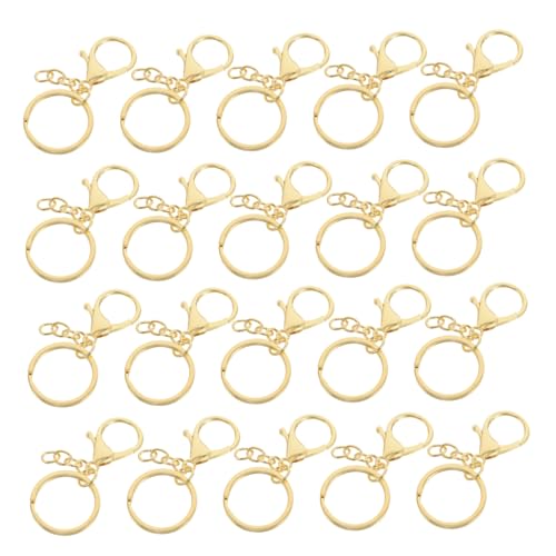 SEWACC 20 Stück Kleine Hummerklaue Karabiner mit Kette Metall Schlüsselanhänger Clips für Diy Schmuck Bastelbedarf Vielseitige Verwendung für Schlüssel Taschen und Mehr SEWACC 20 Stück Kleine Hummerklaue Karabiner mit Kette Metall Schlüsselanhänger Clips für Diy Schmuck Bastelbedarf Vielseitige Verwendung für Schlüssel Taschen und Mehr von SEWACC