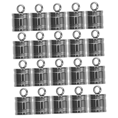 SEWACC 20 Stück Kordelenden Schmuck Endkappen für Armbänder und Dekorative Metallkappen für Diy Schmuckherstellung Einfach zu Befestigen für Leder und Schnurprojekte von SEWACC