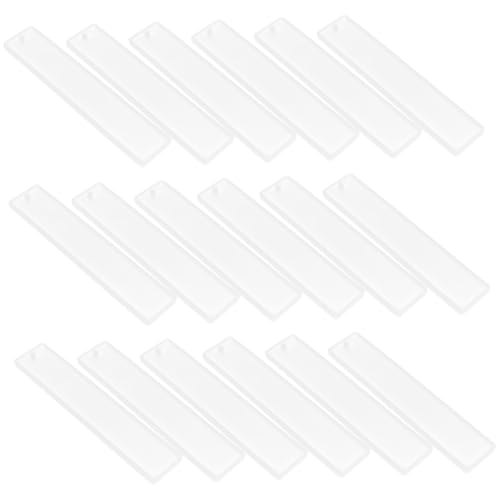 SEWACC 20 Stück Lesezeichenform Epoxid Silikon Gießform Lesezeichen Harzformen Silikon Schmuck Harzform Anhänger Harzform Rechteckige Silikonformen Gießform Für Harz Kieselgel von SEWACC