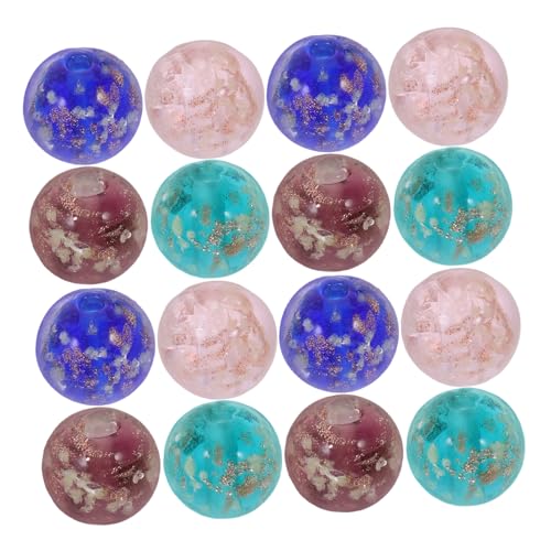 SEWACC 20 Stück Leuchtende Glasperlen für DIY Schmuckprojekte Handgemachte Runde Perlen in Farben Lila Rosa Blau Grün für Armbänder und Ohrringe SEWACC 20 Stück Leuchtende Glasperlen für DIY Schmuckprojekte Handgemachte Runde Perlen in Farben Lila Rosa Blau Grün für Armbänder und Ohrringe von SEWACC