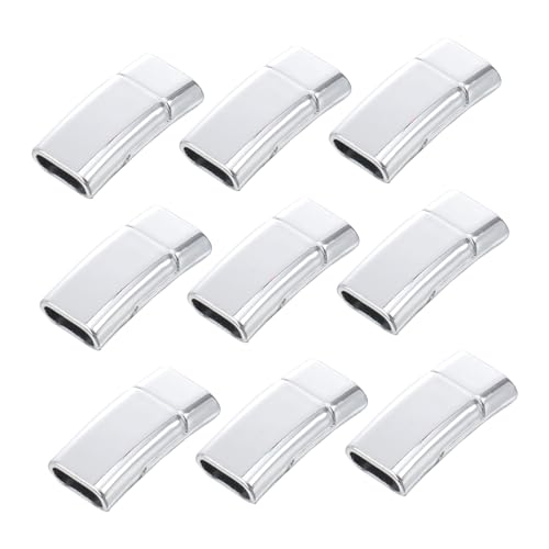 SEWACC 20 Stück Magnetschnalle Schmuck Schließe Kabel Magnetverschlüsse Schmuckkordelverbinder Zubehör Zur Schmuckherstellung Armbandverbinder Silver von SEWACC