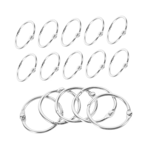 SEWACC 20 Stück Metall Buchbinderinge Stabile Papier Ringe mit Langlebig und Vielseitig für DIY Scrapbooking Karteikarten Alben Praktische Binder Ringe für Büro und Schule von SEWACC