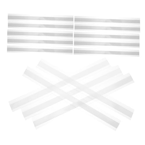 SEWACC 20 Stück Regaletiketten Preisschild -kanal Klare Taschen Für Bücherregal Etikettenstreifen Für Regale Klebeetikettentaschen Klebebrikotstreifen Transparent von SEWACC