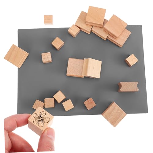 SEWACC 20 Stück Robuste Holzquader für Diy Bastelprojekte Stempelherstellung und Kinderaktivitäten von SEWACC