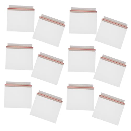 SEWACC 20 Stück Selbstklebende Flachumschläge aus Karton Rigid Mailers für Dokumente Wetterfeste Versandtaschen für Fotos Zertifikate und Kleine von SEWACC