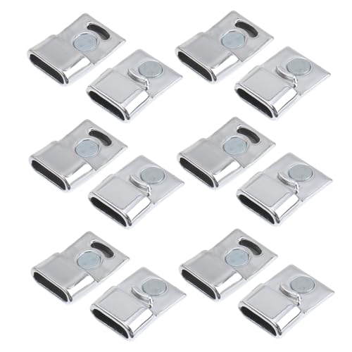 SEWACC 20 Stück Silber Magnetverschluss Schmuckverbinder für DIY Armbänder und Hochwertige Leichte Verschlüsse für Schnurdesigns von SEWACC