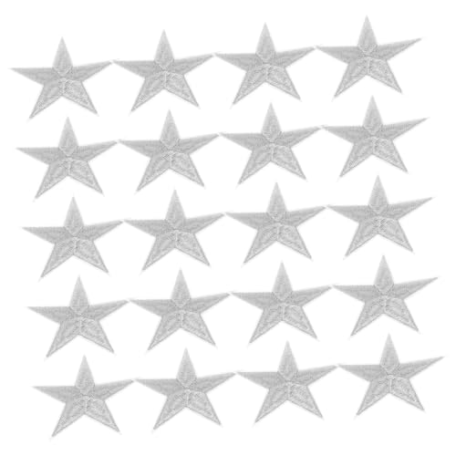 SEWACC 20 Stück Stickereiflecken Sternenpatches Zum Aufnähen Nähen Sie Die Flecken Vintage An Sternapplikationen Für Kleidung Stern Nähen Patch Aufnähen Sternapparat Silber Twill-stoff SEWACC 20 Stück Stickereiflecken Sternenpatches Zum Aufnähen Nähen Sie Die Flecken Vintage An Sternapplikationen Für Kleidung Stern Nähen Patch Aufnähen Sternapparat Silber Twill-stoff von SEWACC