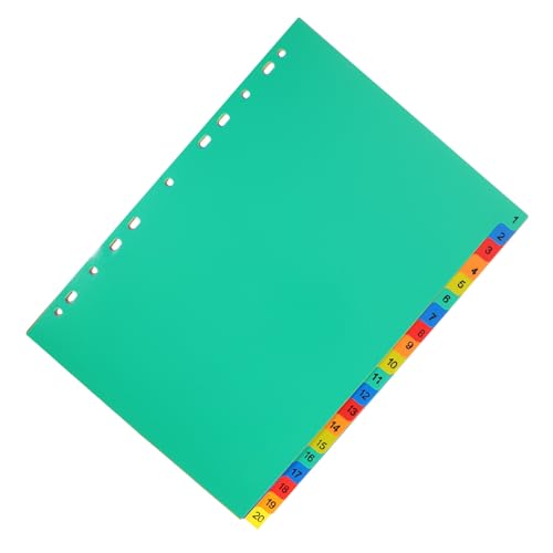 SEWACC 20 Stück Teiliges Binder Dividers mit Nummerierten Registerkarten Farbige Trennblätter für Aktenordner und Notizbücher Langlebige Dokumenten Trennstreifen für Büro und Zuhause SEWACC 20 Stück Teiliges Binder Dividers mit Nummerierten Registerkarten Farbige Trennblätter für Aktenordner und Notizbücher Langlebige Dokumenten Trennstreifen für Büro und Zuhause von SEWACC