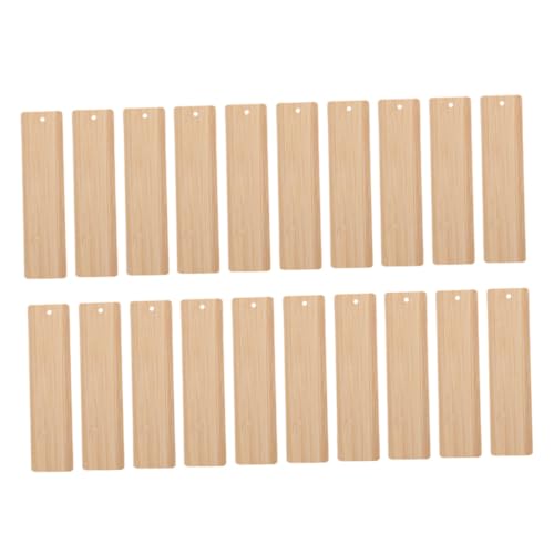 SEWACC 20 Stück Teiliges DIY Bambus Lesezeichen Bemalen Gravieren Basteln für Schüler Leser Geschenkidee Weihnachten Geburtstag von SEWACC