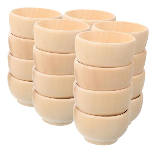 SEWACC 20 Stück Teiliges DIY Mini Holzschalen für Basteln Montessori Lernspielzeug Holz Deko Schalen zum Bemalen Natürliche Holzküchen Deko und Kreativprojekte SEWACC 20 Stück Teiliges DIY Mini Holzschalen für Basteln Montessori Lernspielzeug Holz Deko Schalen zum Bemalen Natürliche Holzküchen Deko und Kreativprojekte von SEWACC