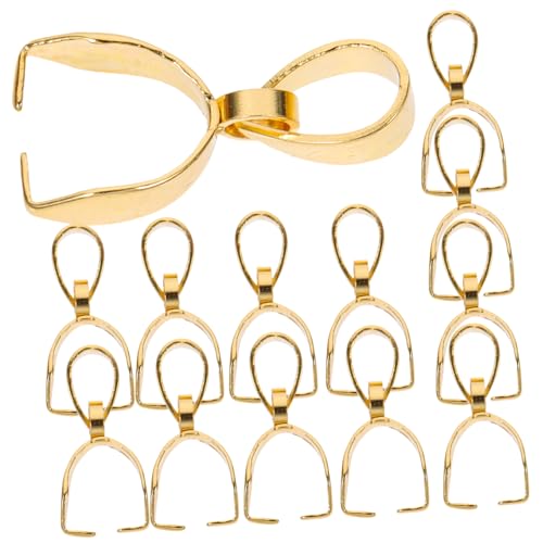 SEWACC 20 Stück Teiliges Edelstahl Kettenverschluss Clips Vergoldete Anhängerverbinder Quetschperlen für DIY Schmuckherstellung Halsketten und Armbänder Langlebig und Vielseitig von SEWACC