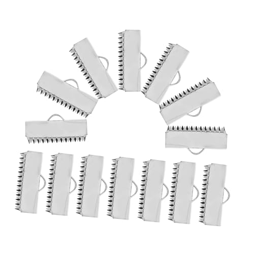 SEWACC 20 Stück Teiliges Edelstahl Schmuck Endkappen mit Stilvollem Curl Design Sichere Quetschperlen Verschlüsse für Lederarmbänder Vielseitige DIY Kettenverbinder für Halsketten und von SEWACC