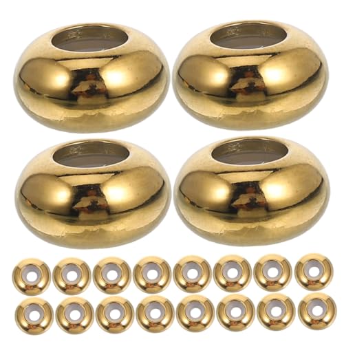 SEWACC 20 Stück Teiliges Edelstahl Spacer Perlen mit Gummiring Rutschfest für Schmuckherstellung DIY Armbänder Halsketten Metallische Zwischenperlen Goldfarben SEWACC 20 Stück Teiliges Edelstahl Spacer Perlen mit Gummiring Rutschfest für Schmuckherstellung DIY Armbänder Halsketten Metallische Zwischenperlen Goldfarben von SEWACC