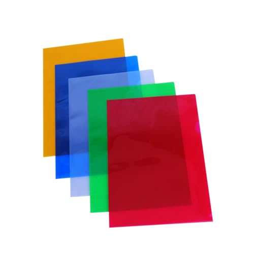 SEWACC 20 Stück Teiliges Form Dokumentenmappe Praktische Reißfeste Kunststoff Ordner Leichtes Strapazierfähiges Material Farblich Gemischt für Büro Schule und Alltag Zufällige Farbe von SEWACC