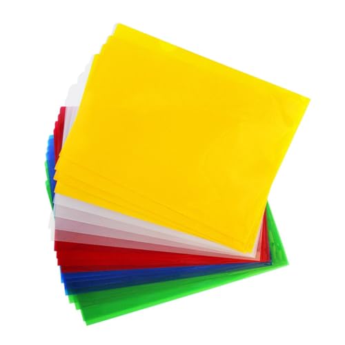 SEWACC 20 Stück Teiliges Form Dokumentenmappe Transparente Wasserfeste Umschlagmappe aus Hochwertigem Kunststoff Erweiterbare Sammelmappe für Büro Schule und Zuhause Zufällige Farbe von SEWACC