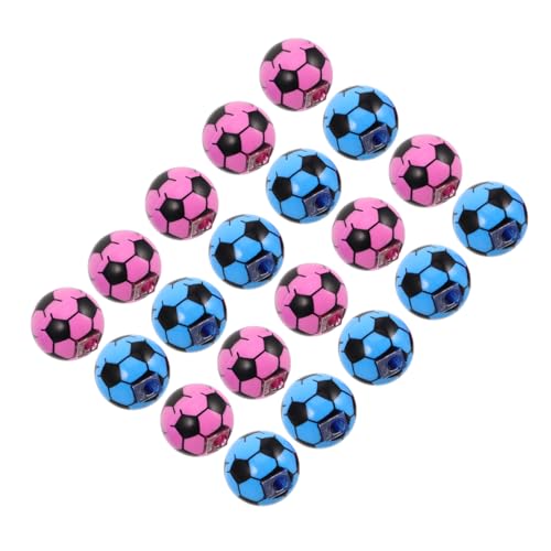 SEWACC 20 Stück Teiliges Fußball design Bleistiftspitzer Handlich und Platzsparend mit Einloch universalöffnung Multifunktional für Schule Büro und Erwachsene Praktisches von SEWACC