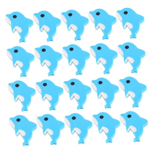 SEWACC 20 Stück Teiliges Kleine Delfin Radiergummis Sauberes Radierendes Wasser Tier Design Kinderfreundliche Schreibtisch Tiere Schulbelohnung Niedliche Blaue Radierer für Mädchen und von SEWACC
