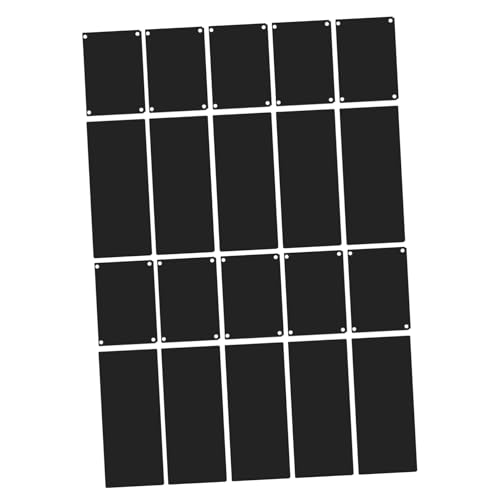 SEWACC 20 Stück Teiliges Kleine Schwarze Aluminium Namensschilder mit Löchern Blanko Gravierbare Tür und Wandschilder für Büro Individuell Beschriftbar Langlebig und Vielseitig Einsetzbar von SEWACC