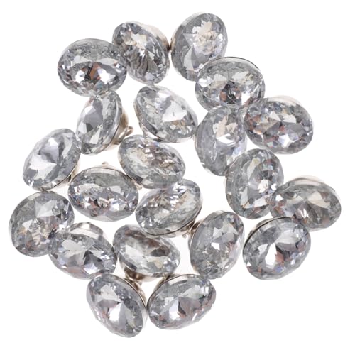 SEWACC 20 Stück Teiliges Kristall Polsterknöpfe Sofaknöpfe mit Glatten Kanten Edle Strass dekoration für Sofa Bettkopfteil und Möbel Praktische DIY möbelknöpfe für Langlebige Anwendung von SEWACC