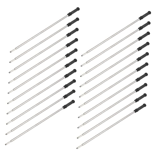 SEWACC 20 Stück Teiliges Kugelschreiber Minen aus Metall Schwarze Kompatibel mit Cross und Anderen Marken Mittlere Spitze für Flüssiges und Gleichmäßiges Schreiben Allen Papiersorten SEWACC 20 Stück Teiliges Kugelschreiber Minen aus Metall Schwarze Kompatibel mit Cross und Anderen Marken Mittlere Spitze für Flüssiges und Gleichmäßiges Schreiben Allen Papiersorten von SEWACC