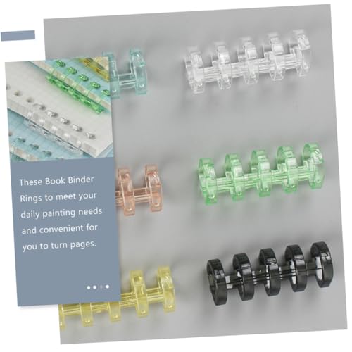 SEWACC 20 Stück Teiliges Kunststoff Buchbinderinge Flexible Doppelte Loops Langlebig und Leicht für Schüler und Lehrer Vielseitig Einsetzbar für Lose Blattsammlung und Notizhefte von SEWACC