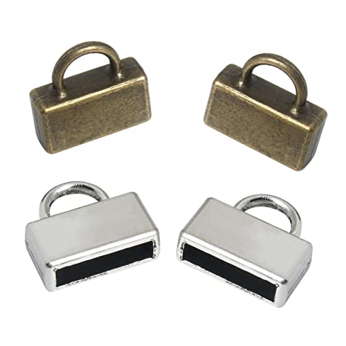 SEWACC 20 Stück Teiliges Legierungs Schmuckverschluss für Lederbänder Strapazierfähige DIY Endkappen Geeignet für Armbänder Halsketten Suede Spitze Bastelarbeiten Schmuckherstellung von SEWACC