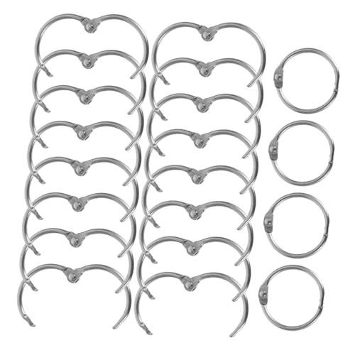 SEWACC 20 Stück Teiliges Metall Buchringe Schnellöffnende Heftringe für Scrapbooks Karteikarten Schlüsselanhänger Papierbindung Organizer Bürobedarf von SEWACC